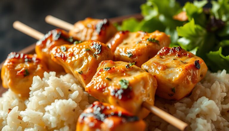 Garlic Chicken Skewers